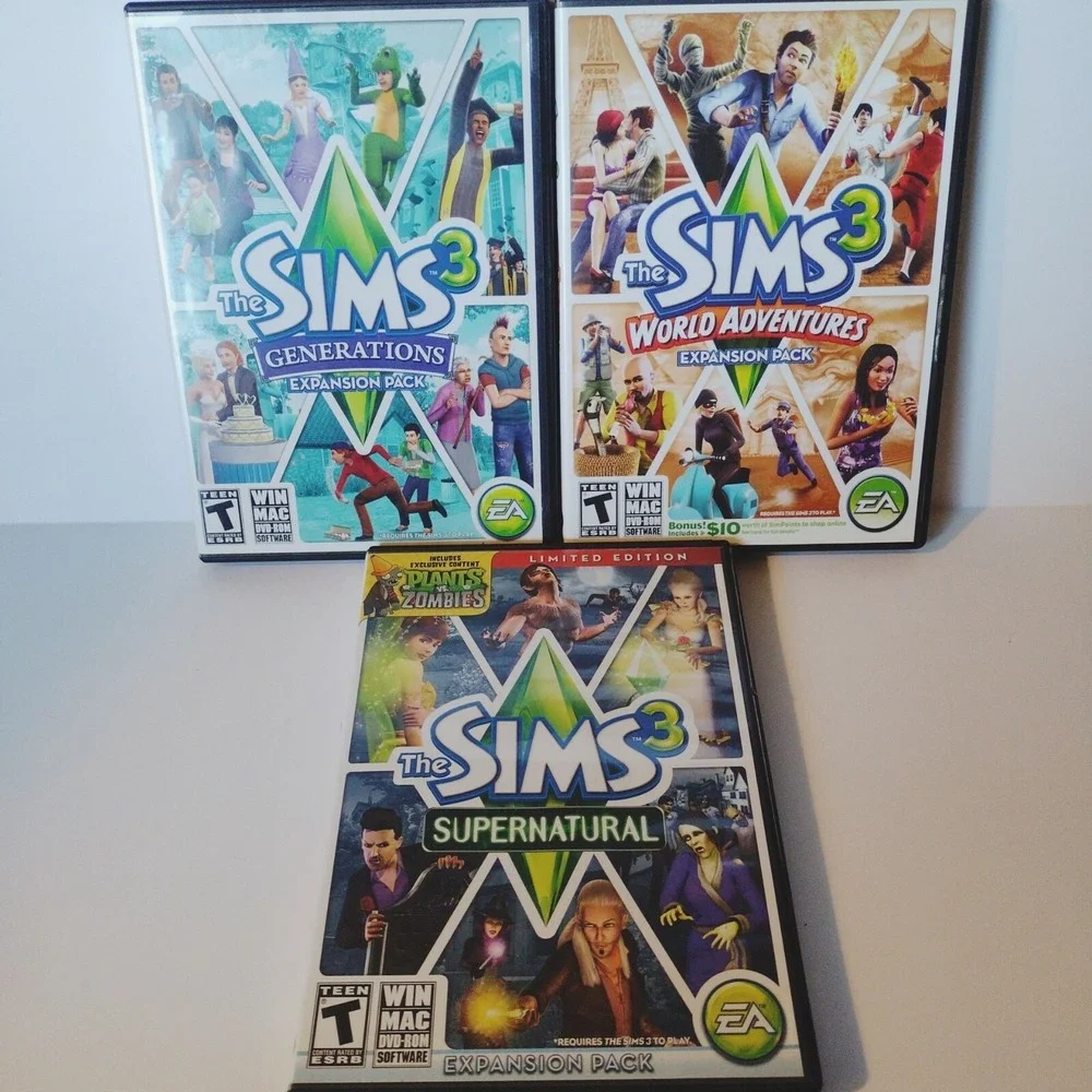 The Sims 3 Expansion Pack Bundle PC Mac Supernatural Generations World Adventure